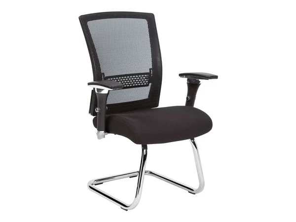 WY-87 Mesh Visitor Chair — Grand Orient mesh office chair, studio photo